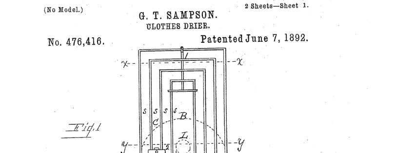 black inventors Automatic Clothes Dryer – George T. Sampson, 1892