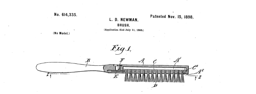 black inventors Lyda D. Newman invented the first hairbrush with synthetic bristles in 1898