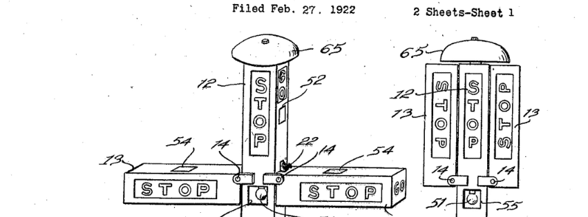 hree-Position Traffic Signal – black inventors Garrett Morgan, 1923